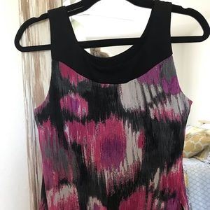 Multi colored thick strapped blouse